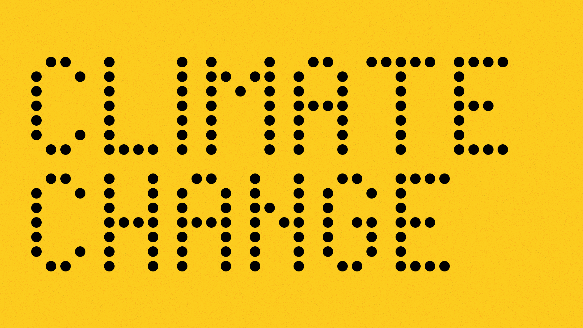 Animation of the phrase 'climate change' changing into the phrase 'extreme weather'