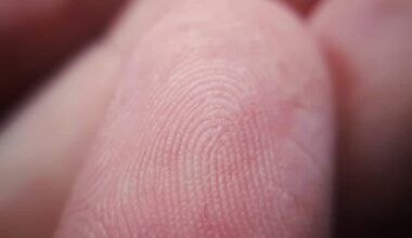 Close Up Of A Macro Photograph Of A Fingerprint Texture On Finger Skin