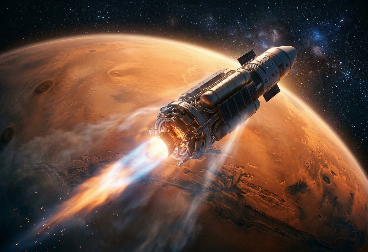 uranium engine travel time Mars