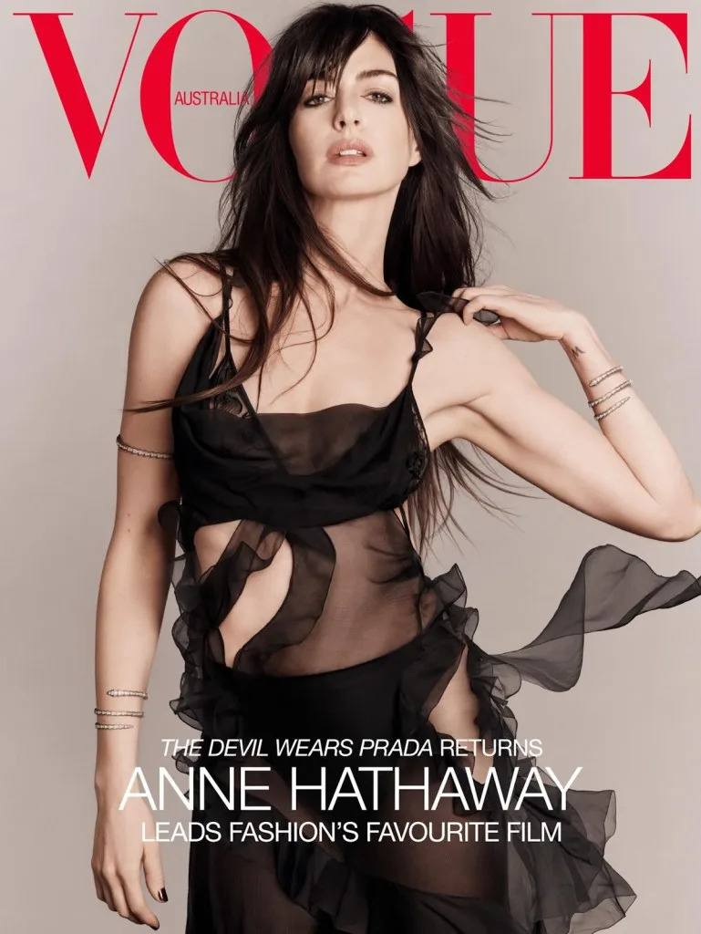 Vogue Australia May 2026 : Anne Hathaway by Luigi & Iango