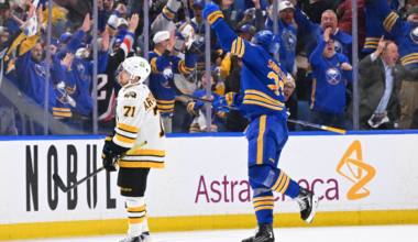 Sabres rally with 4 goals late in 3rd, shock Bruins in Game 1 of East 1st Round
