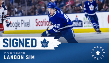 Maple Leafs Sign Landon Sim To A Two-year, Entry-level Contract