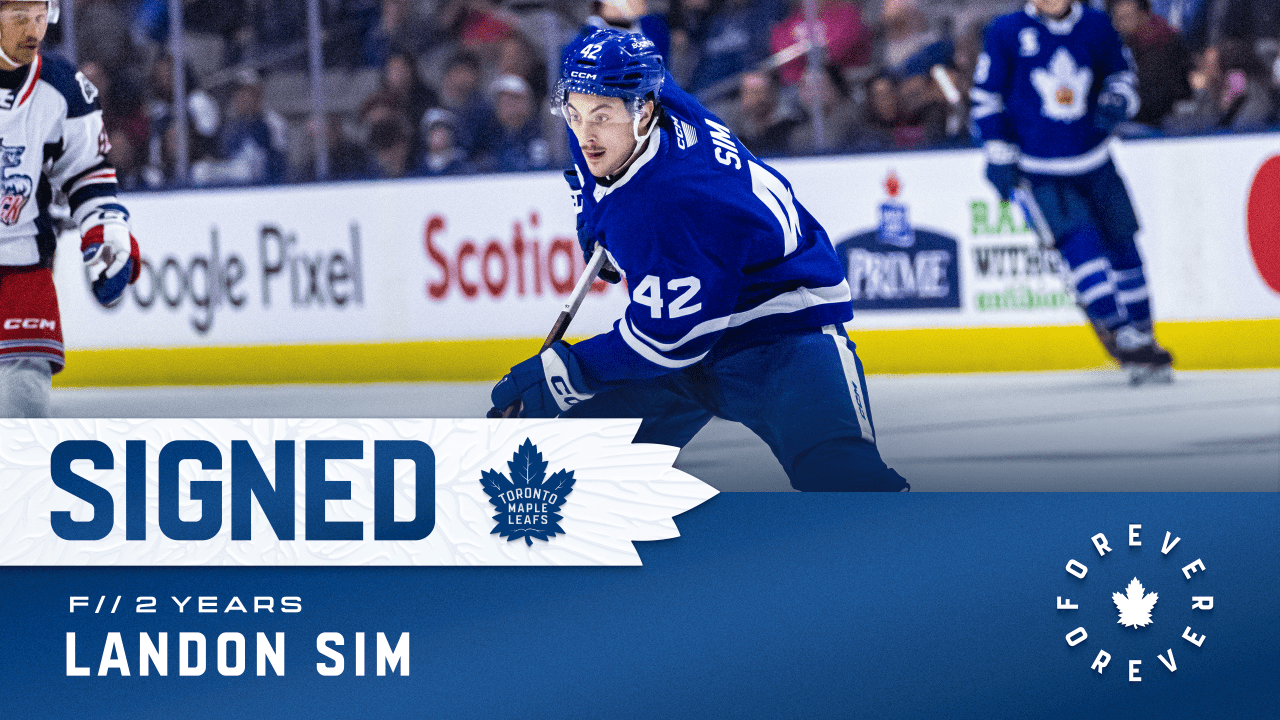 Maple Leafs Sign Landon Sim To A Two-year, Entry-level Contract