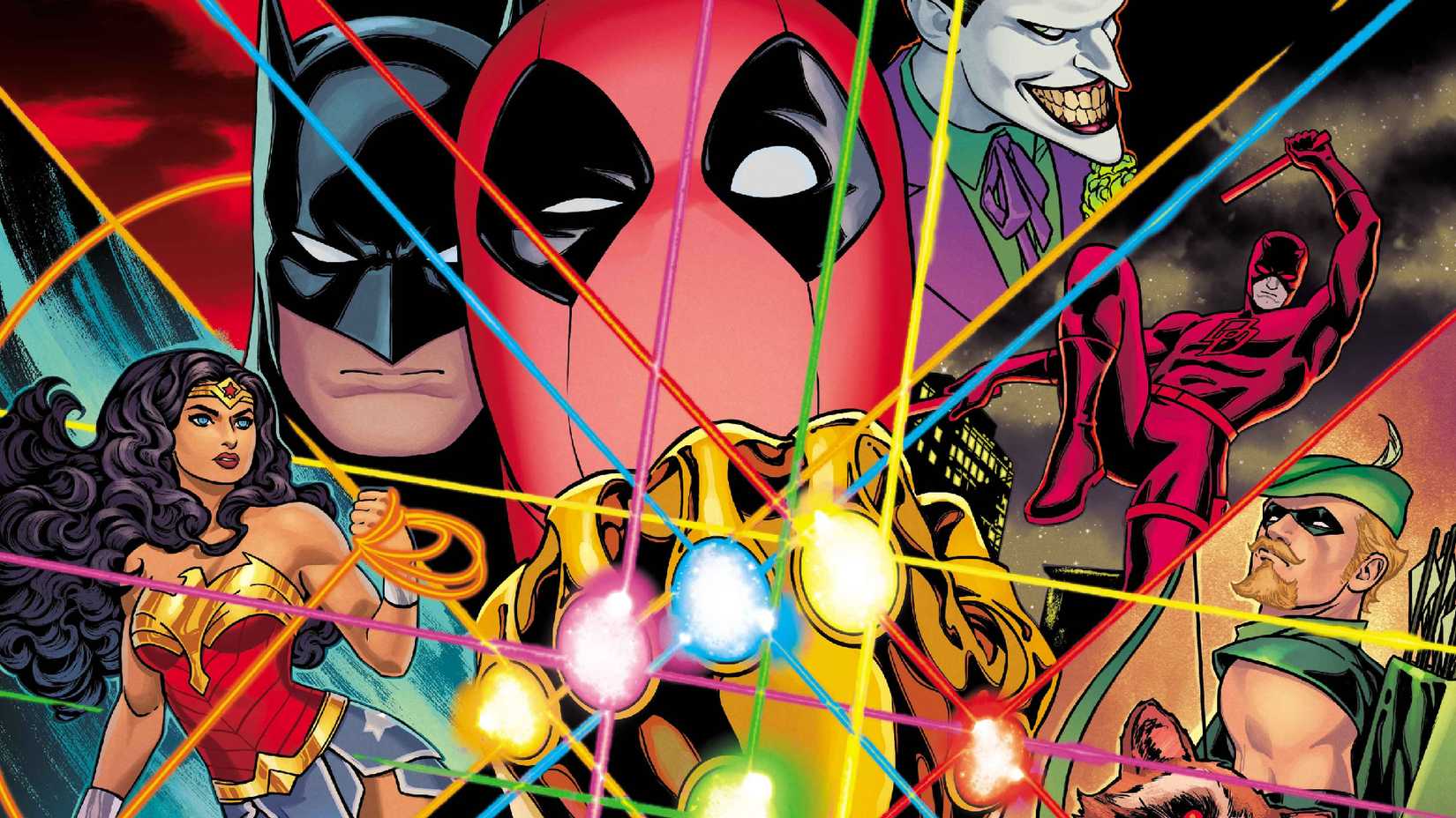 deadpool wields the infinity gauntlet