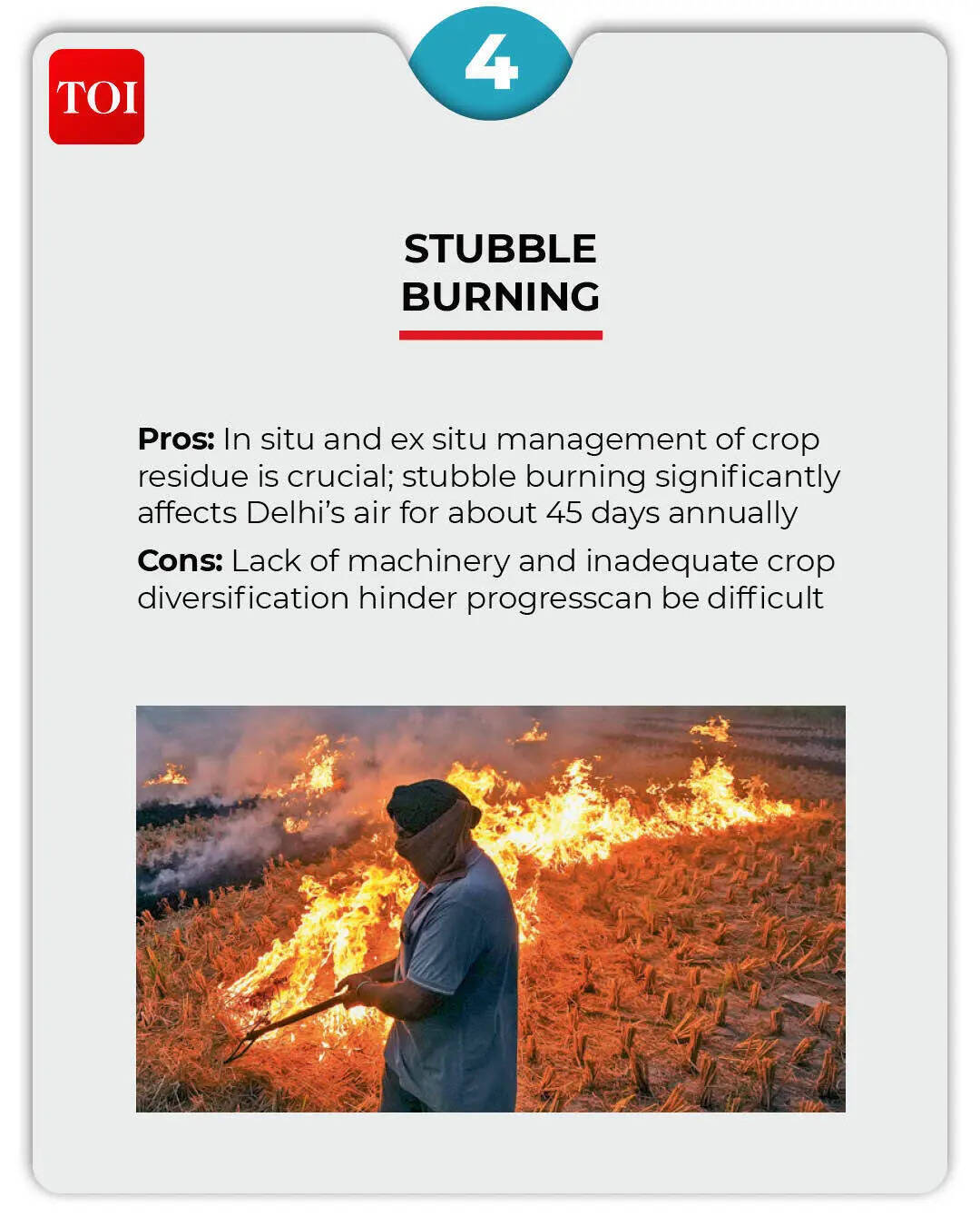 Delhi pollution: Stubble burning