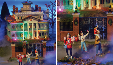 Collage image of new Haunted Mansion figures available for purchase from Department 56.