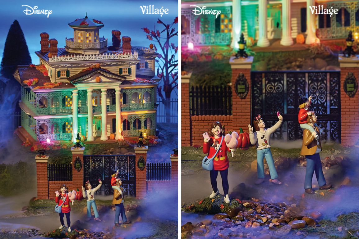Collage image of new Haunted Mansion figures available for purchase from Department 56.