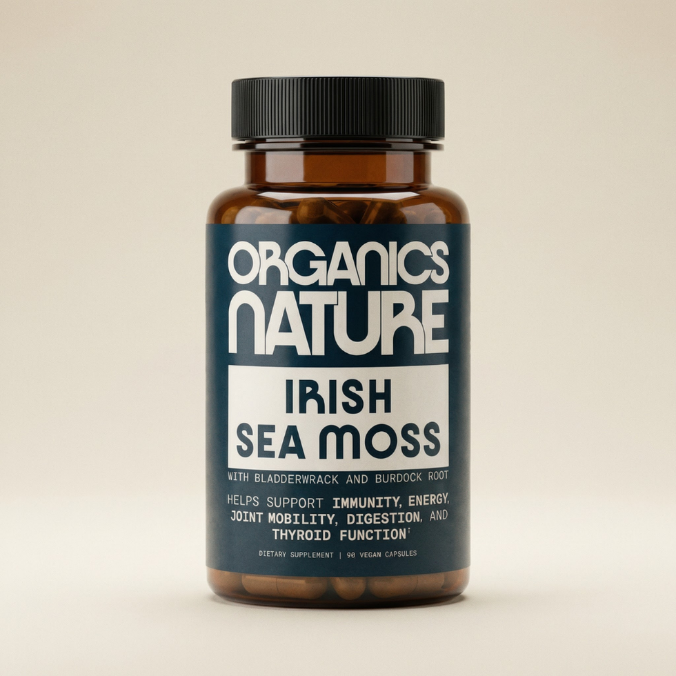 Organic Irish Sea Moss With Bladderwrack and Burdock Root Organic Irish Sea Moss With Bladderwrack and Burdock Root
