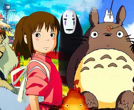 An image of various characters from Studio Ghibli's catalog.