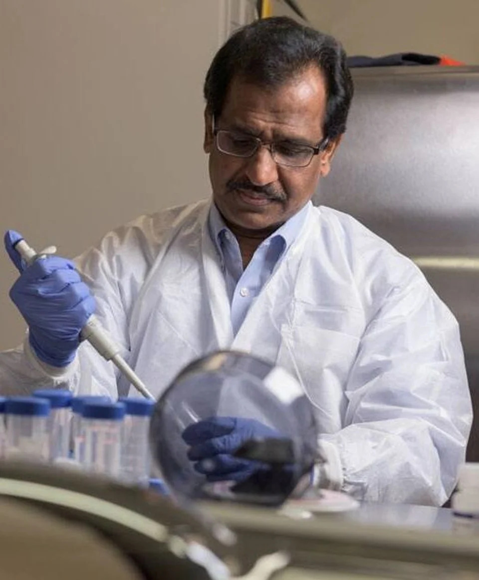 Study lead author Ashok Shetty at his lab (Texas A&M University)