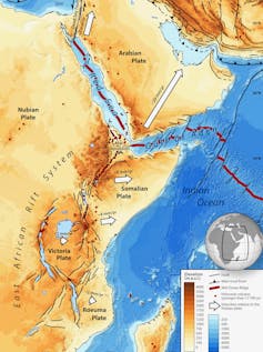 A map of the East African Rift Valley
