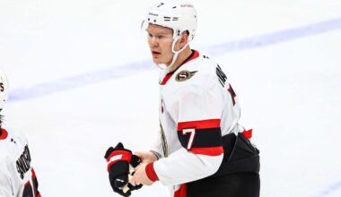 Brady Tkachuk reportedly set to be involved in trade discussions this summer after Senators swept out of first round