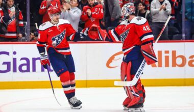 Pierre-Luc Dubois and Rasmus Sandin listed as game-time decisions, Logan Thompson to start for Capitals