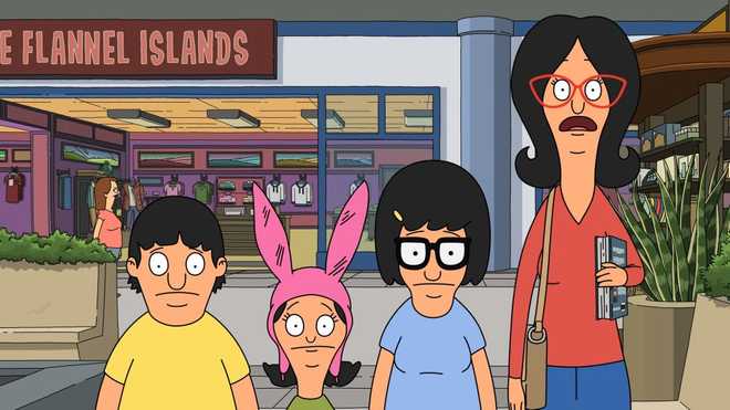 BOB'S BURGERS: On a Belcher family trip to the mall, Tina is mistaken for a sleeping boy's girlfriend. Meanwhile, Gene and Louise are turned loose on motorized animals, Linda disrupts a book reading and Bob struggles to shop for acceptable pants in the "Legends of the Mall" episode of BOBS BURGERS airing Sunday, Nov. 3 (9:00-9:30 PM ET/PT) on FOX. (Photo by FOX via Getty Images)