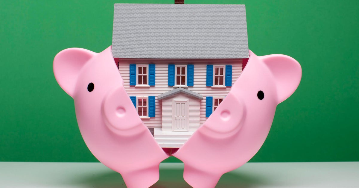 Saving for a home - House in piggy bank