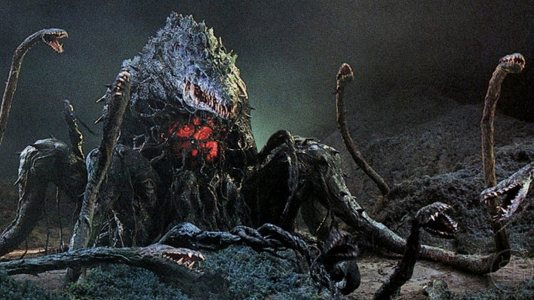 Biollante looms over his fanged tentacles in Godzilla vs. Biollante