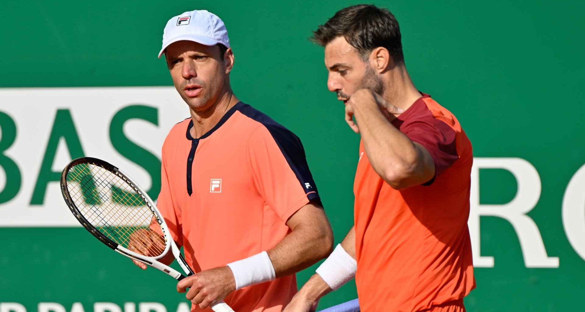 Horacio Zeballos and Marcel Granollers defeat Marcelo Melo and Alexander Zverev in straight sets on Tuesday in Monaco.