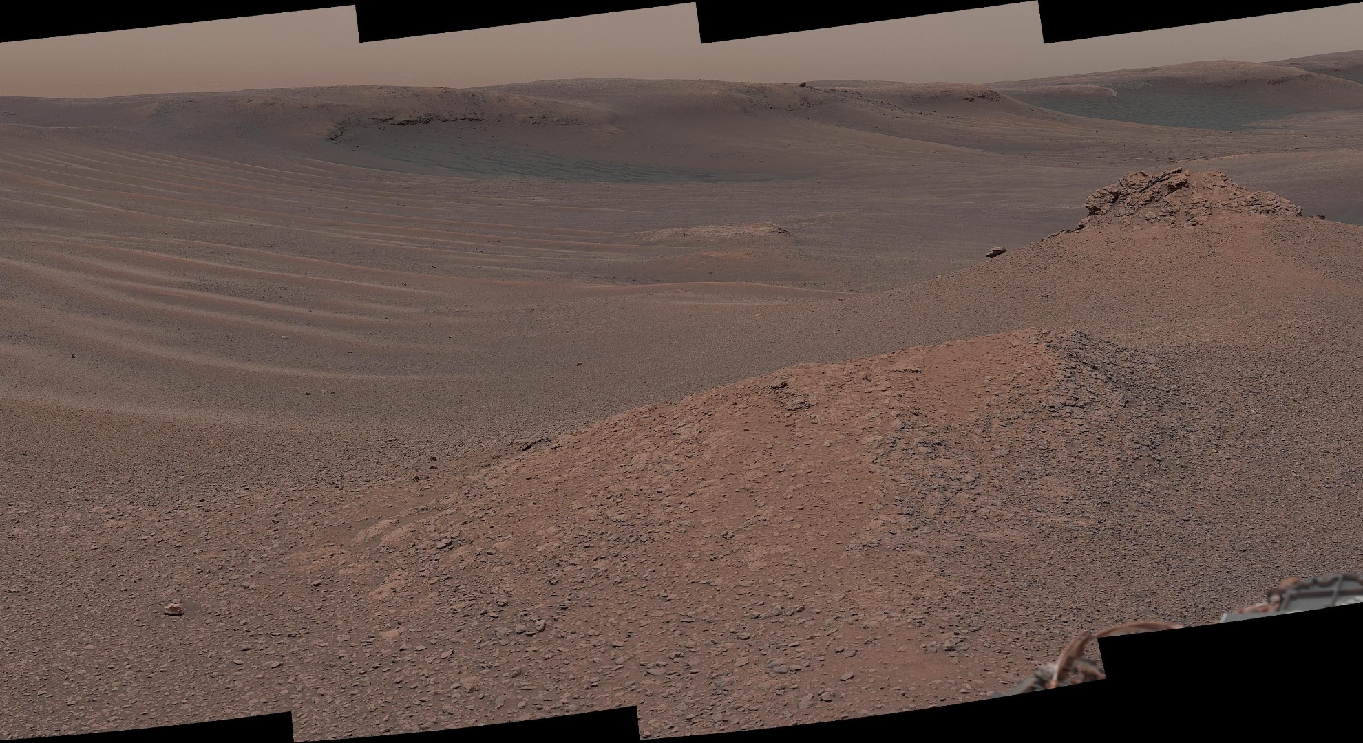 a reddish-brown dusty landscape