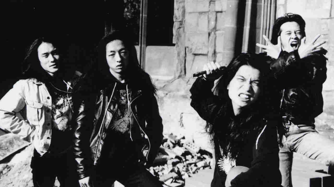 SOB posing for a photograph in the 1990s