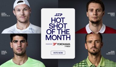 Lucas Miedler, Carlos Alcaraz, Daniil Medvedev and Alexander Bublik feature in March's Hot Shot of the Month.