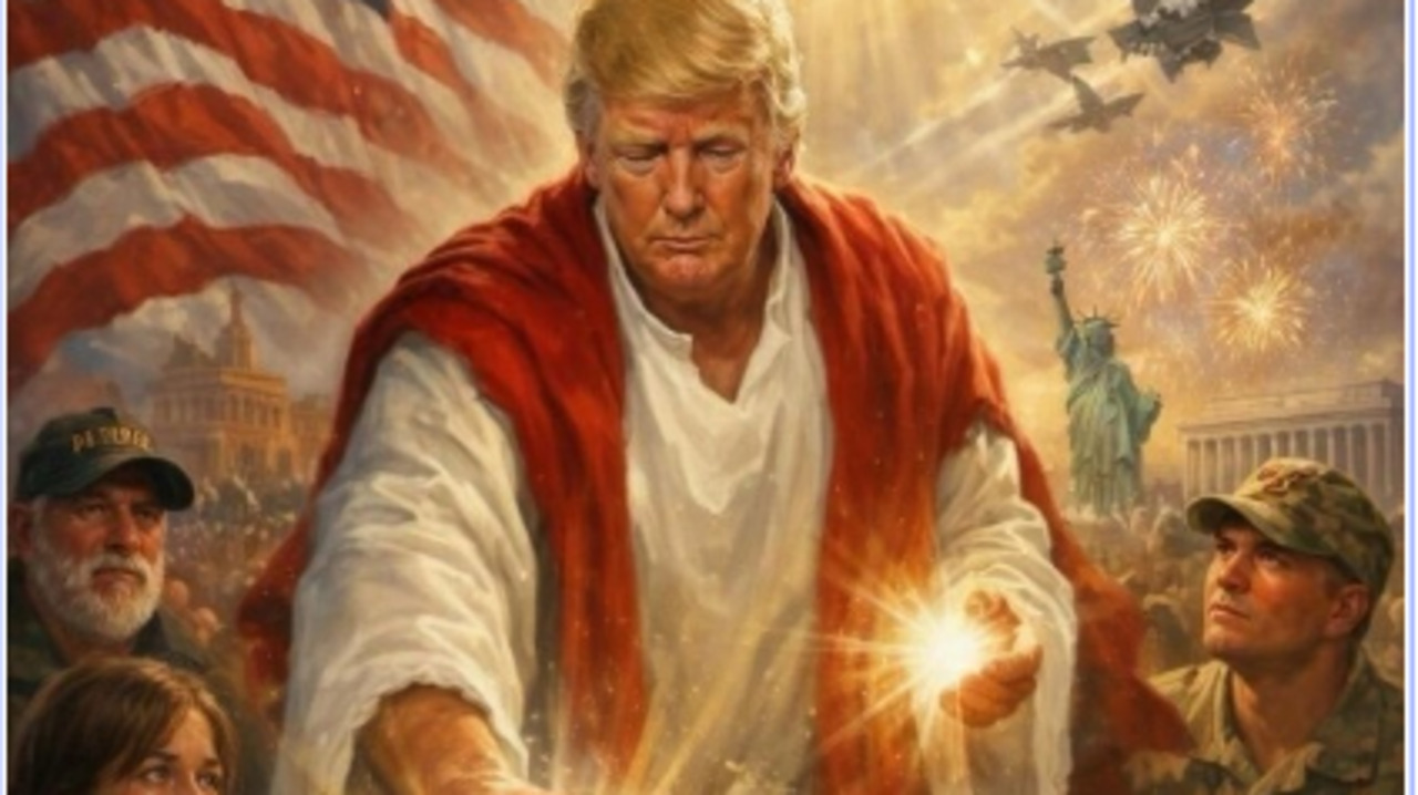 Trump deletes image of himself as Jesus as feud with pope dismays US Catholics