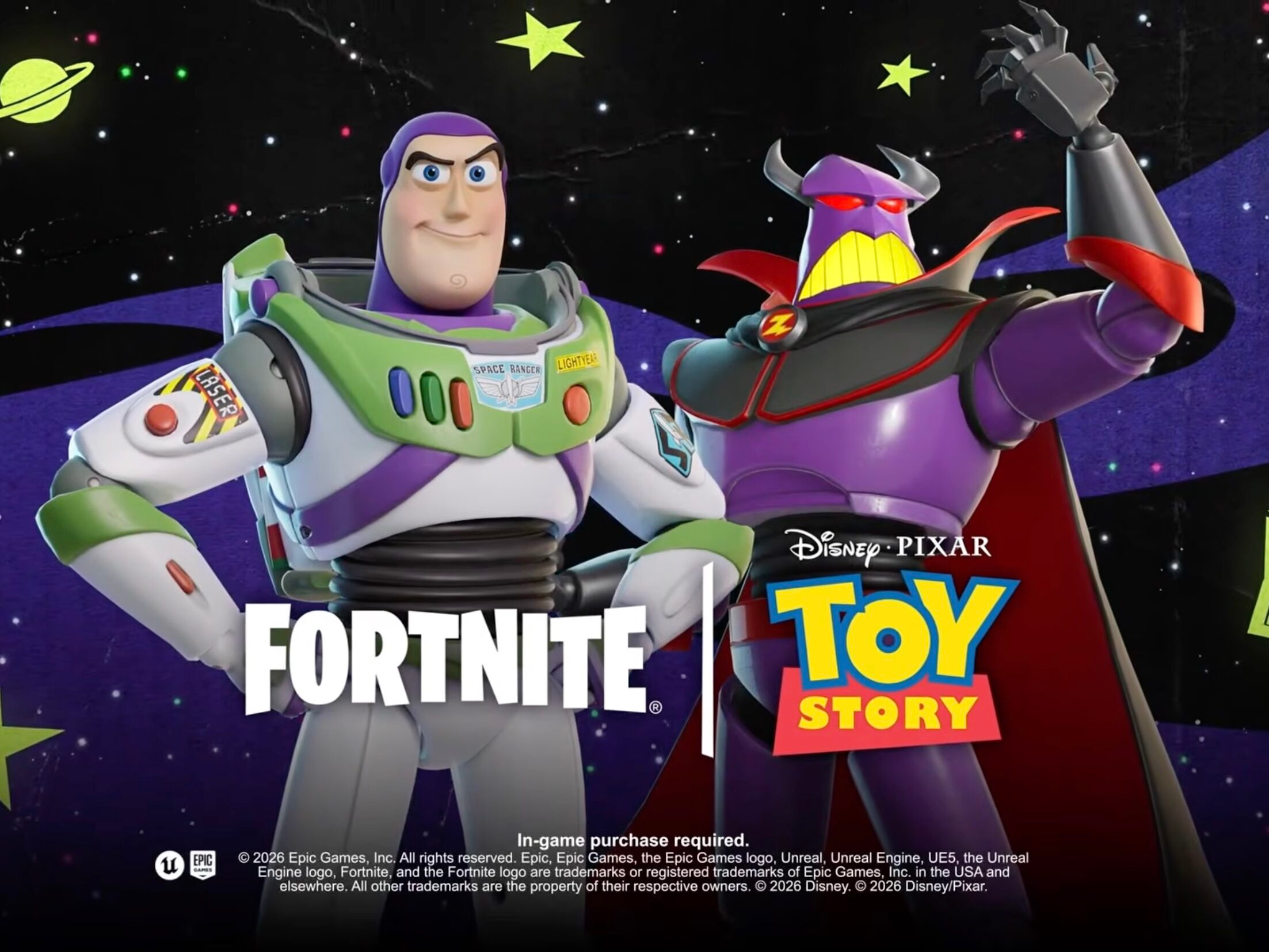 Toy Story Buzz Lightyear and Emperor Zurg skins in Fortnite