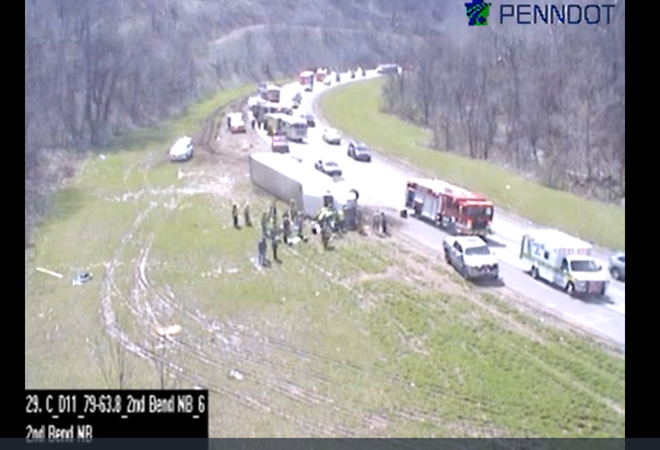 Tractor trailer crash, I-79 Tractor-trailer crash, I-79