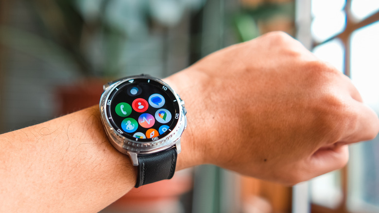 Person wearing a Galaxy Watch8 Classic