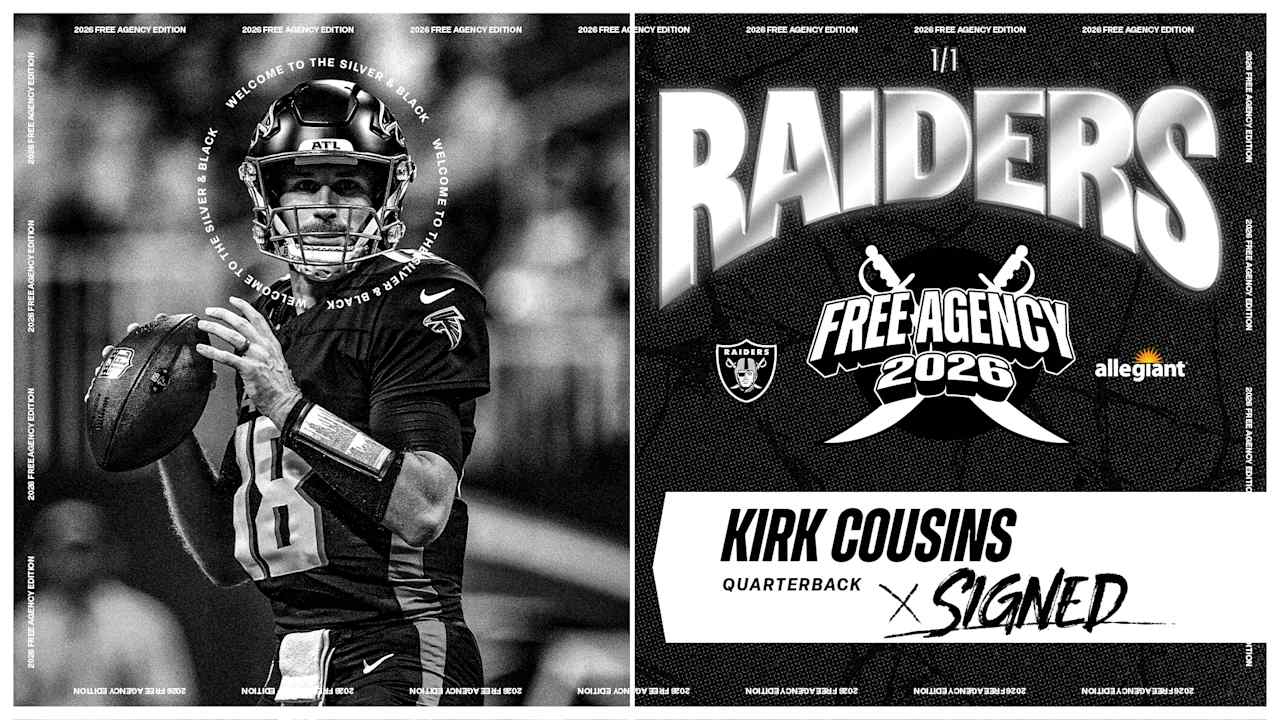 Raiders sign QB Kirk Cousins