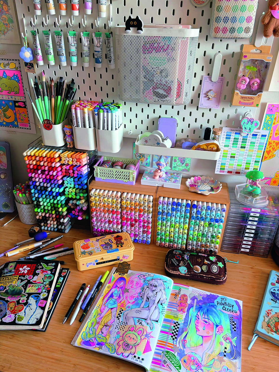 Gretel Lusky's art studio