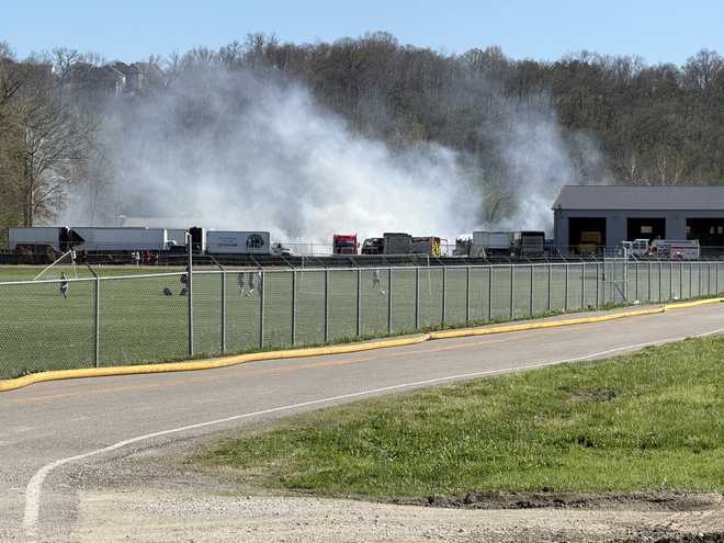 fire at colerain township repair shop
