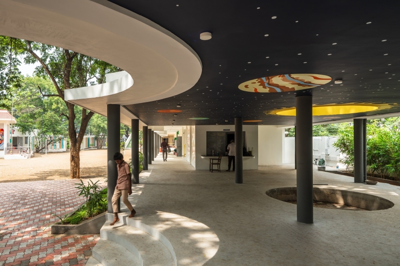 open corridors become classrooms as color and movement reshape an indian school campus - 6