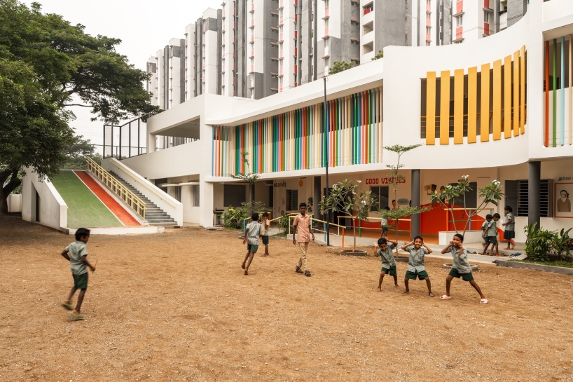 open corridors become classrooms as color and movement reshape an indian school campus - 3
