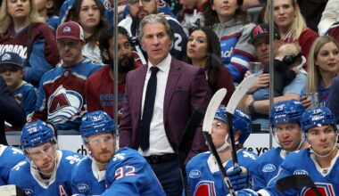 Bednar won’t coach Avalanche next 2 games after being hit by puck