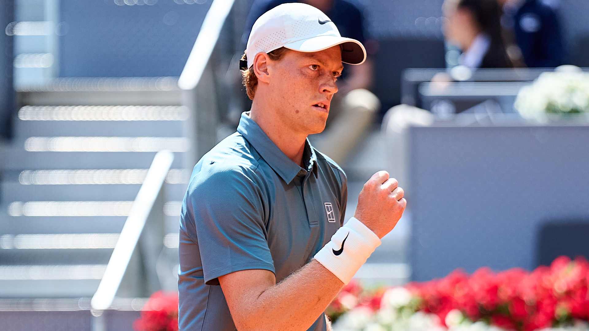 Jannik Sinner edged Benjamin Bonzi on Friday in Madrid.