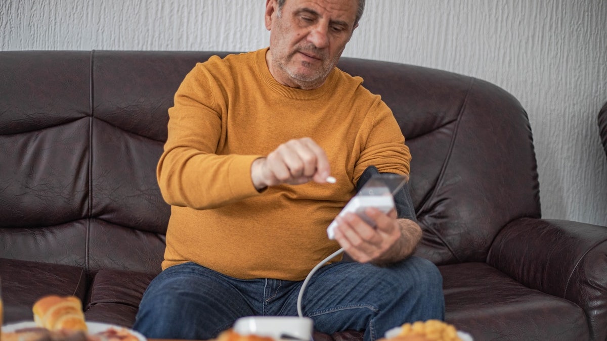 Man taking pill