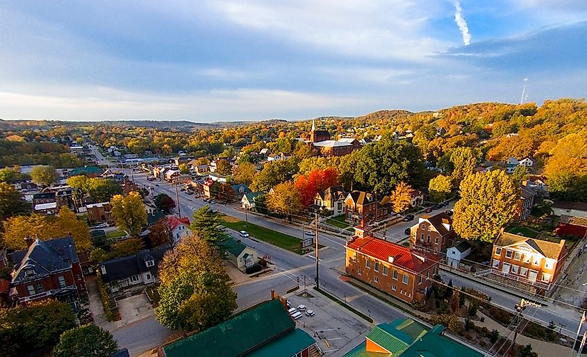 Fall colors in Hermann, Missouri