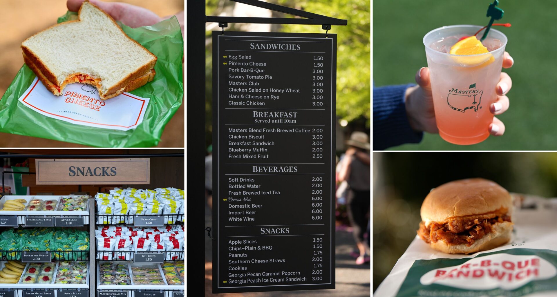 The Masters Concession Menu: Iconic $1.50 Pimento Cheese Sandwiches And $6 Beer