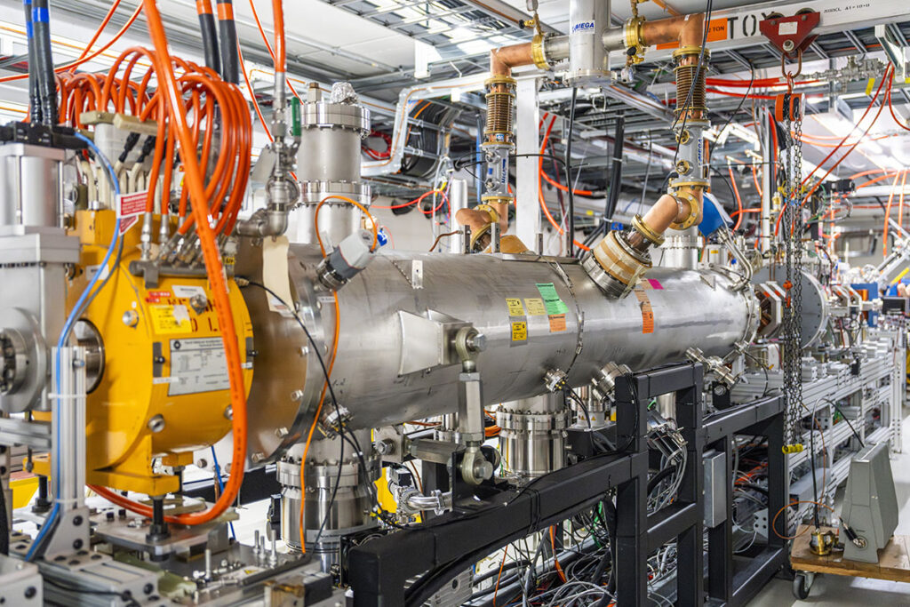 FAST/IOTA, an accelerator technology test facility at Fermilab, will serve as one of the testbeds for the AI tools developed by the Multi-Office Accelerator Team. Photo: Ryan Postel, Fermilab