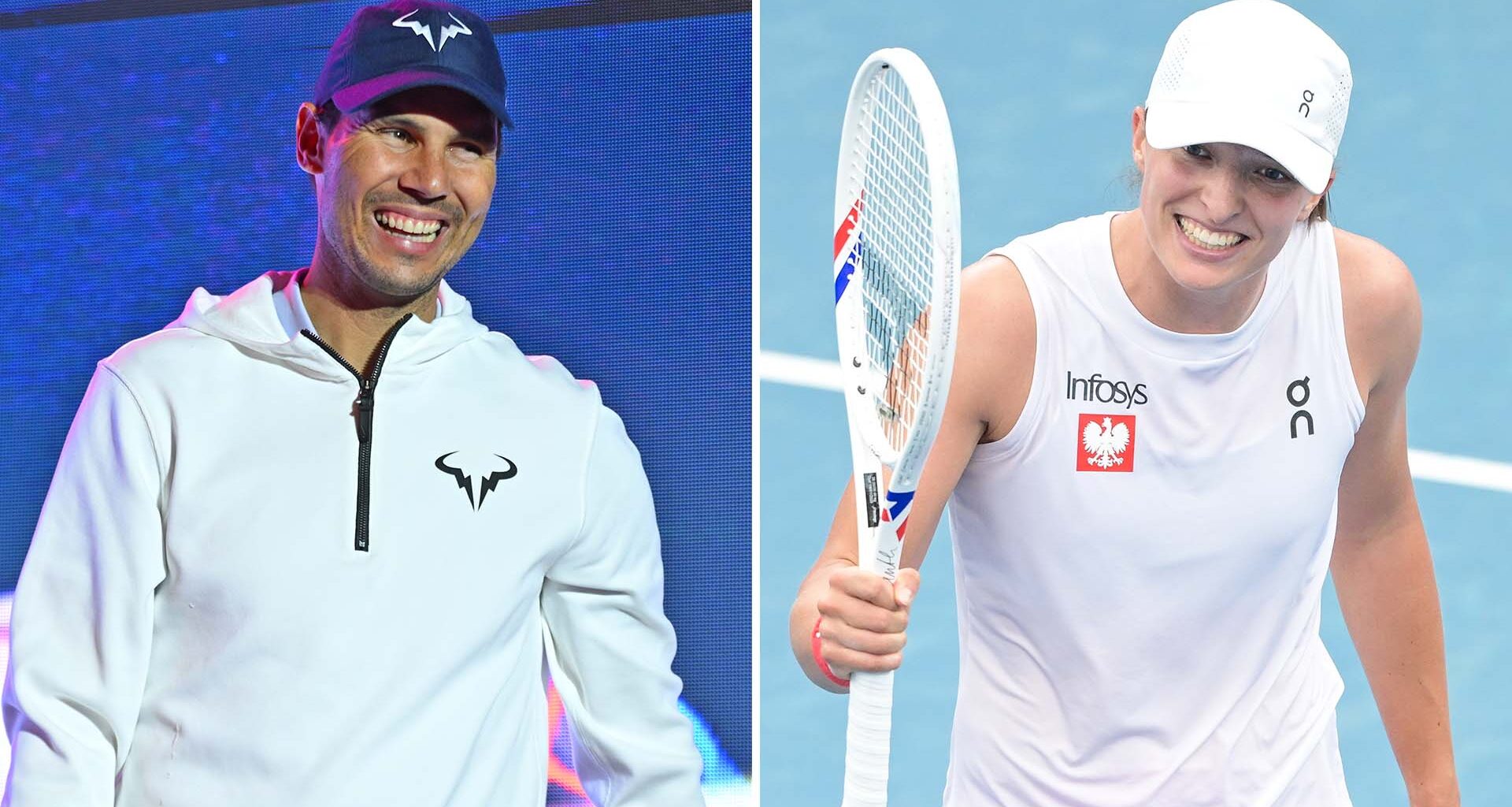 Rafael Nadal and Iga Swiatek are both former World No. 1s.