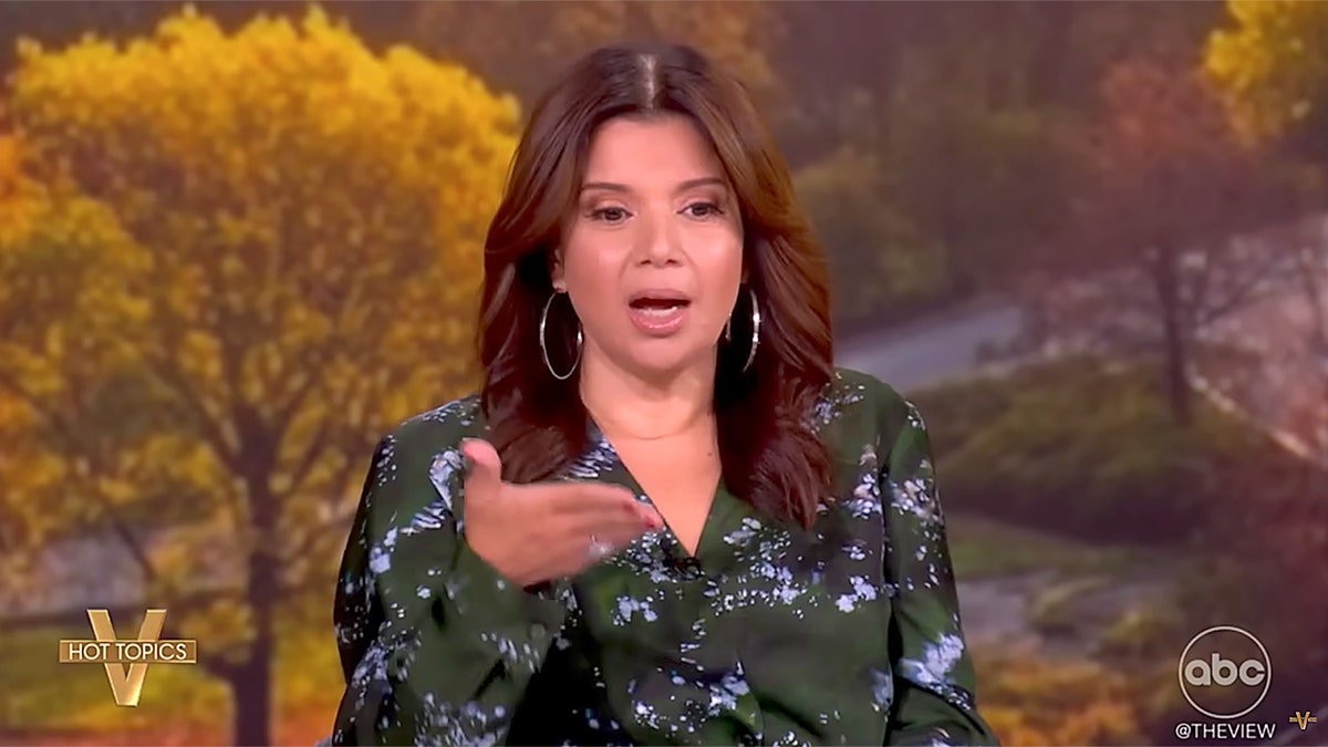 Ana Navarro speaking on The View television show set