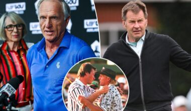 Greg Norman, Nick Faldo feud explodes 30 years after infamous Masters collapse