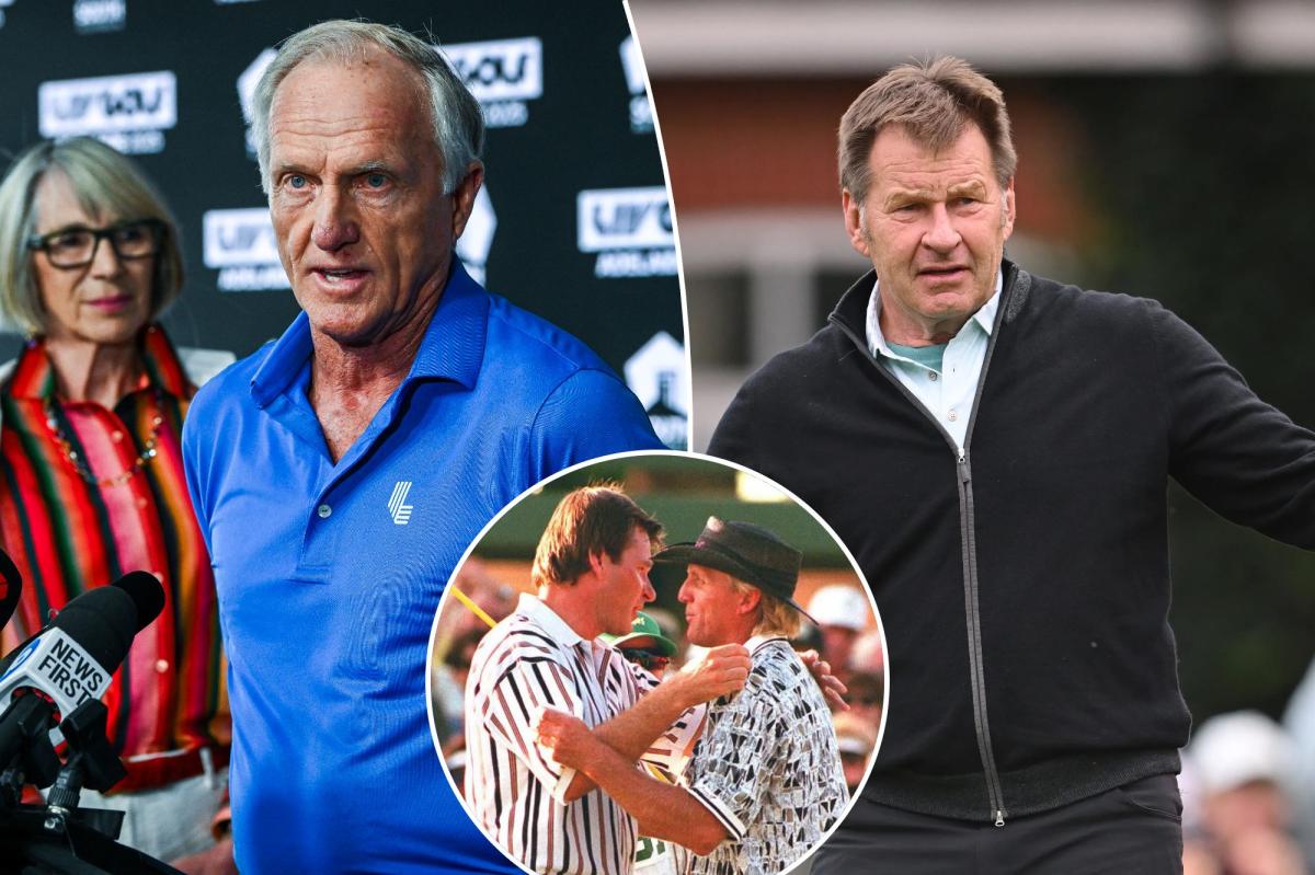 Greg Norman, Nick Faldo feud explodes 30 years after infamous Masters collapse