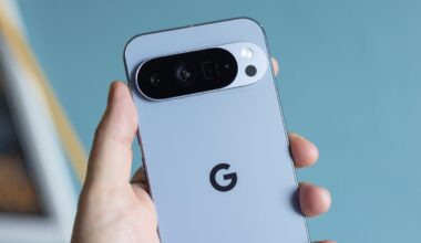 A hand holds a Pixel 10 Pro XL