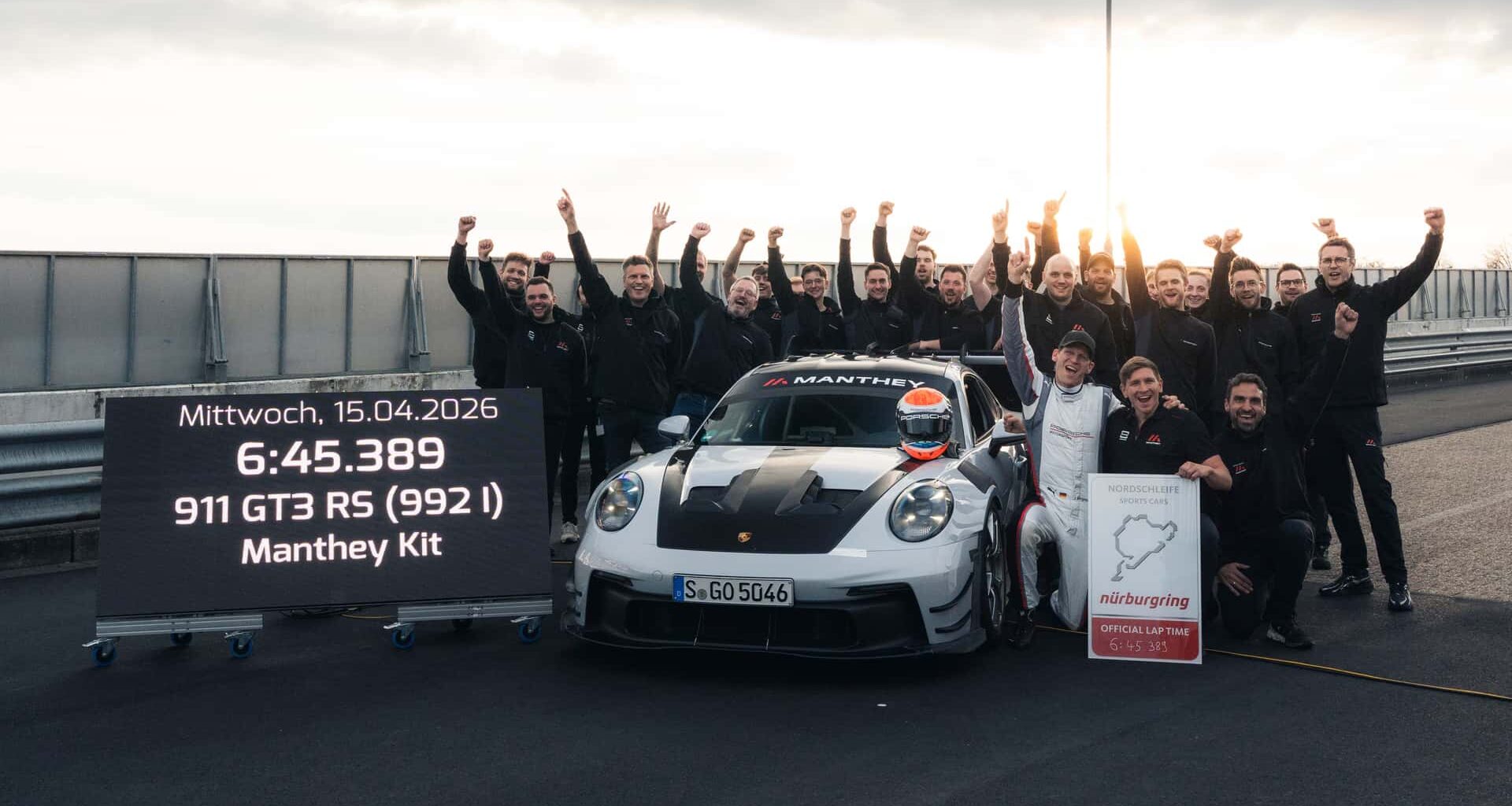 Porsche 911 GT3 RS WIth Manthey Kit Sets Nürburgring Lap Time