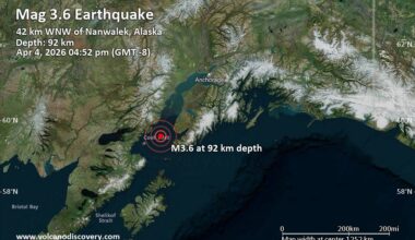 Small Magnitude 3.6 Quake Hits 35 Miles West of Homer, Alaska, United States in the Afternoon