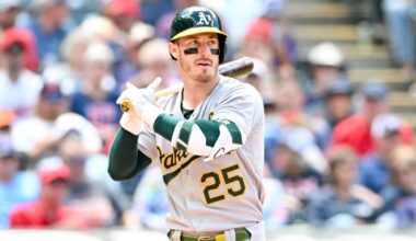 A's OF Brent Rooker exits vs. Yankees with back injury