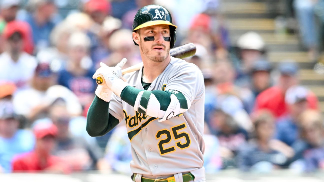 A's OF Brent Rooker exits vs. Yankees with back injury