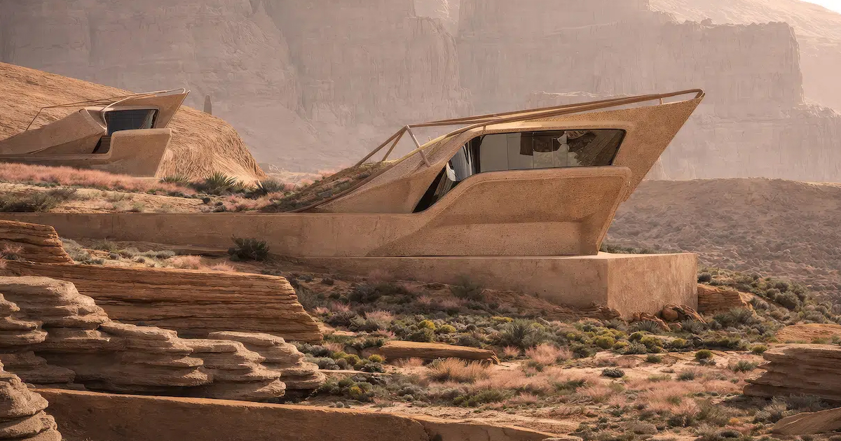 Rammed Earth Concept House Blends Into Utah Desert