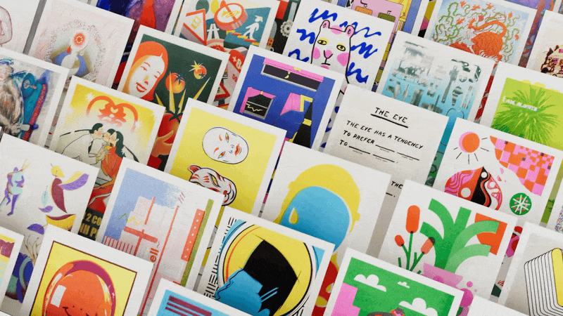 a gif of riso prints